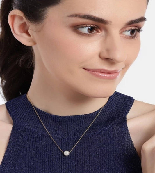 Single Pearl Statement Necklace