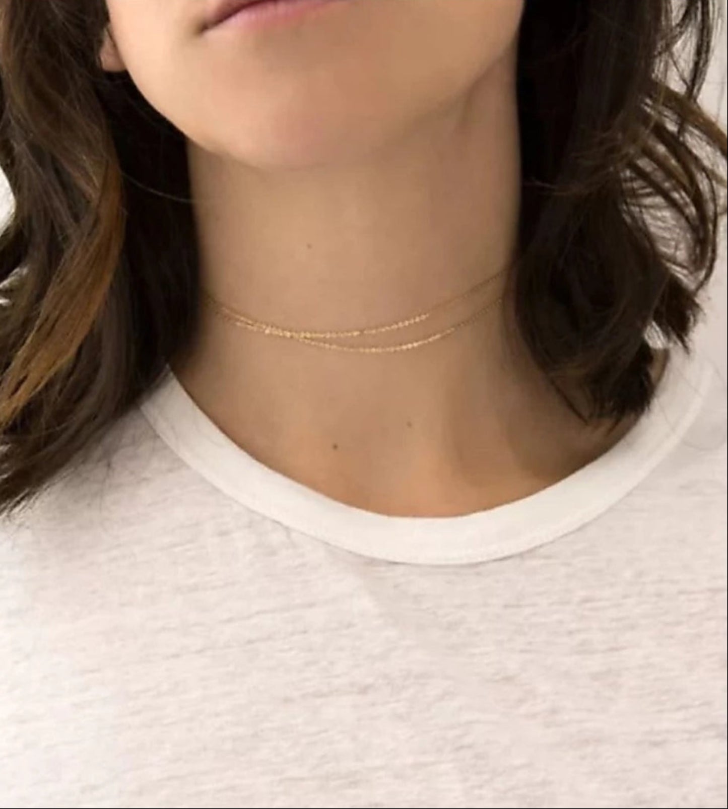 Dainty Double Layer Chain Necklace