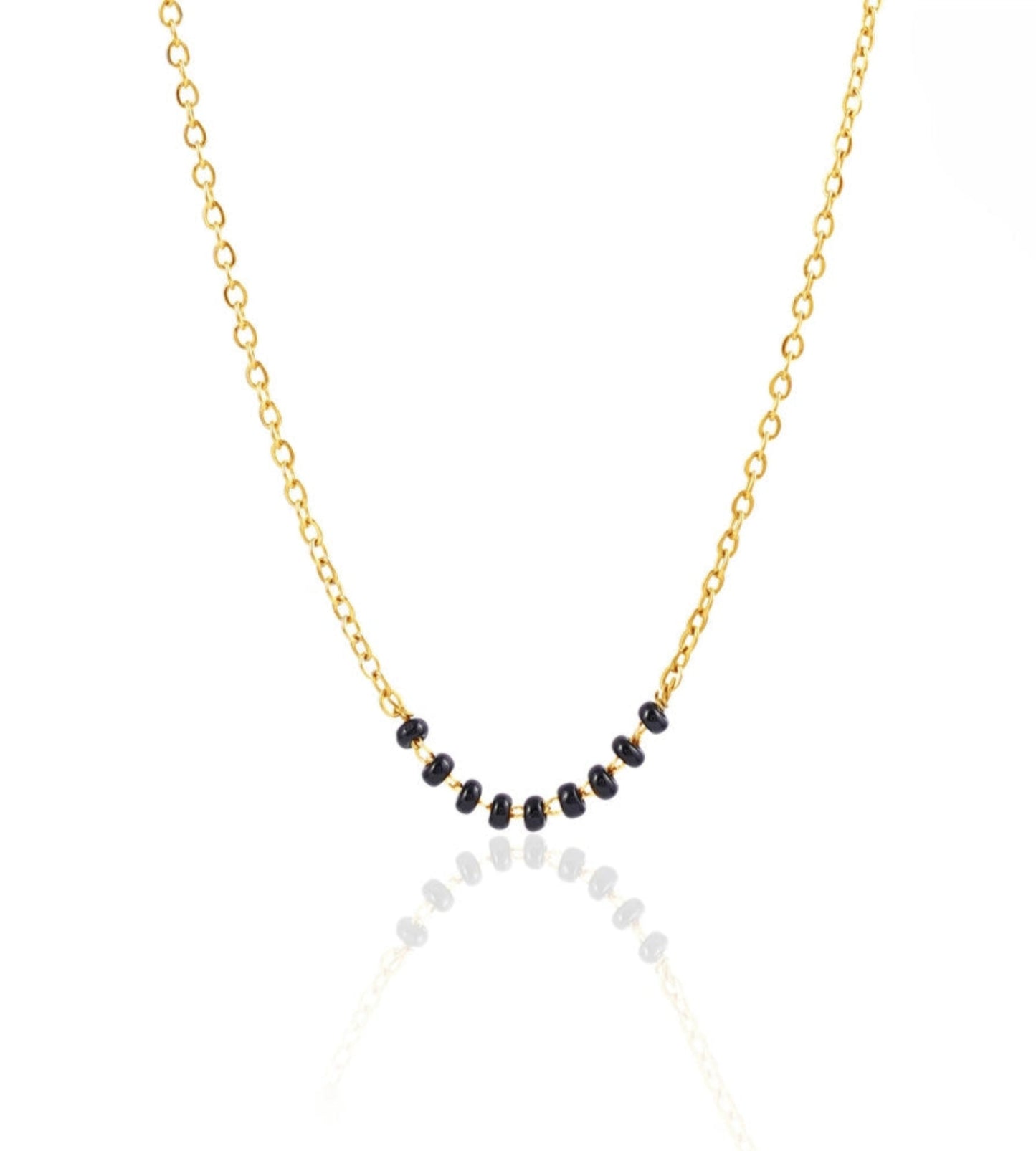 Mangalsutra Necklace with Black Beads