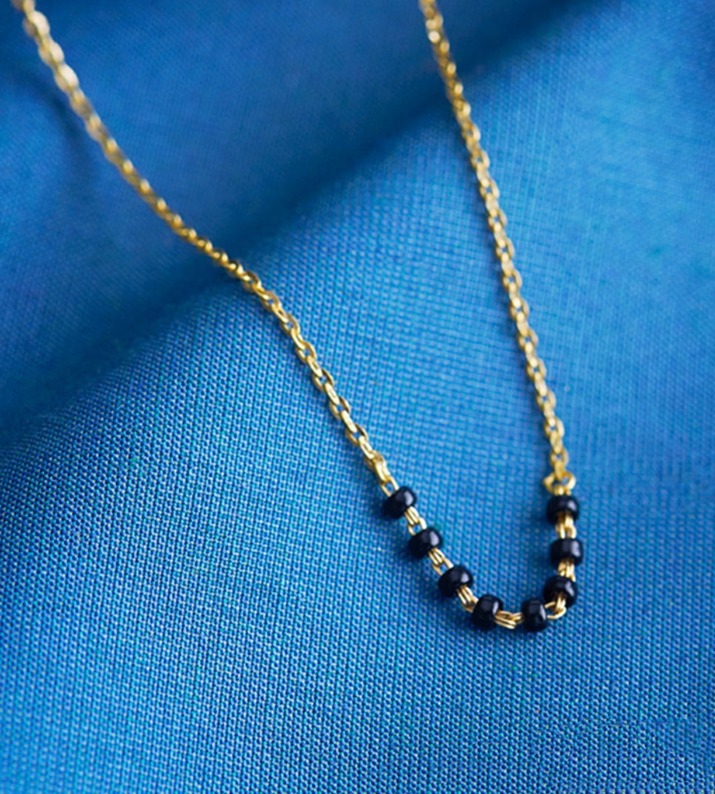 Mangalsutra Necklace with Black Beads