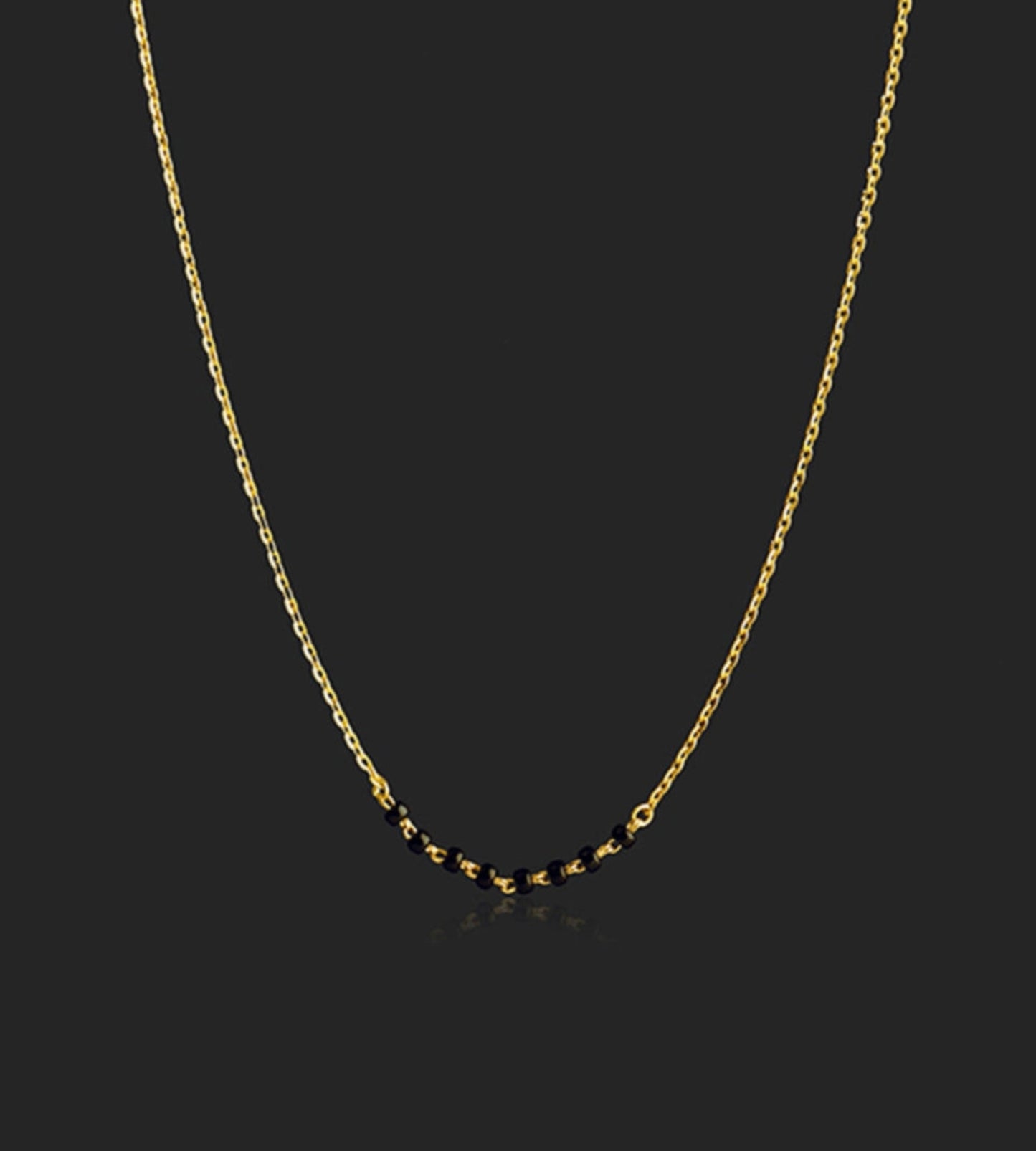 Mangalsutra Necklace with Black Beads