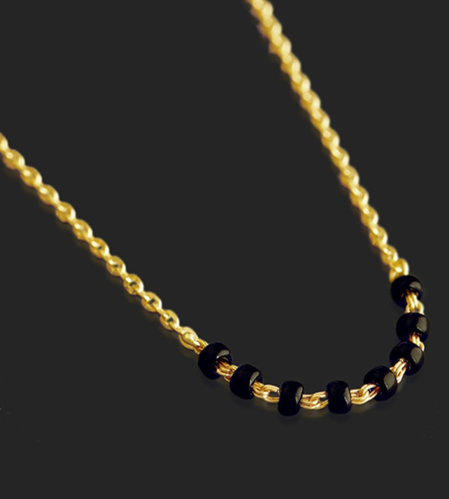 Mangalsutra Necklace with Black Beads