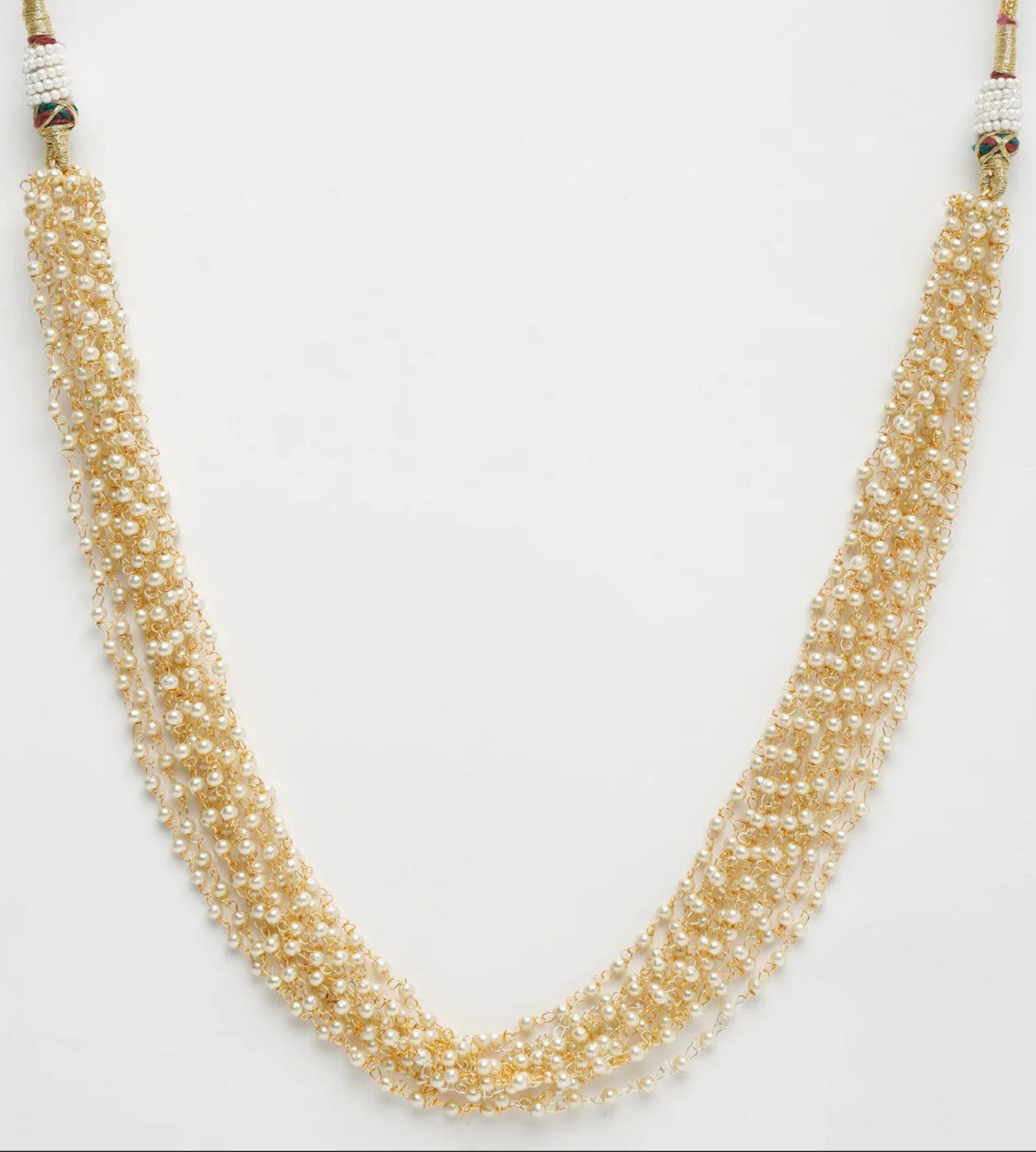Multi Strand Pearl Beaded Statement Necklace for Women