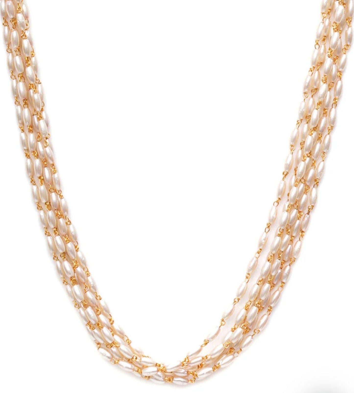 Elegant Multi Layer Pearl Strand Necklace for Women