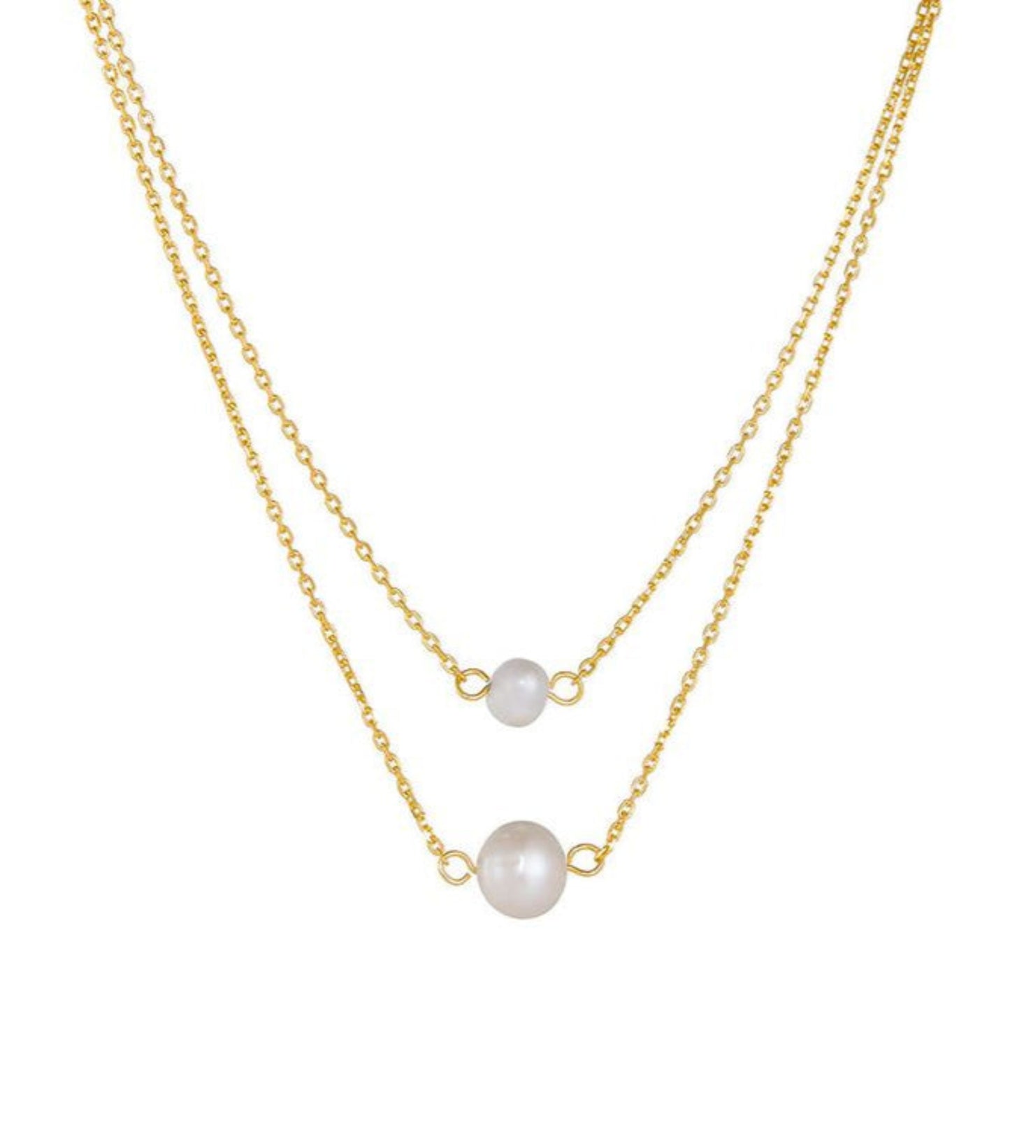 Minimalist Double Layer Pearl Necklace