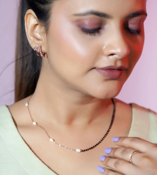 Trendy Mangalsutra Necklace with Pearls