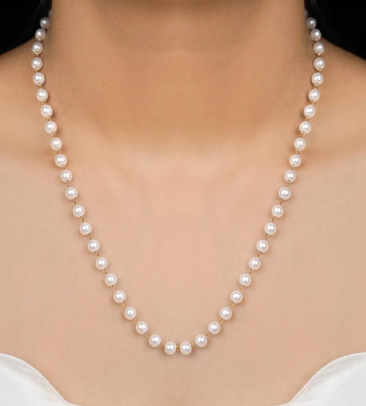 Elegant Classic Pearl Bead Necklace