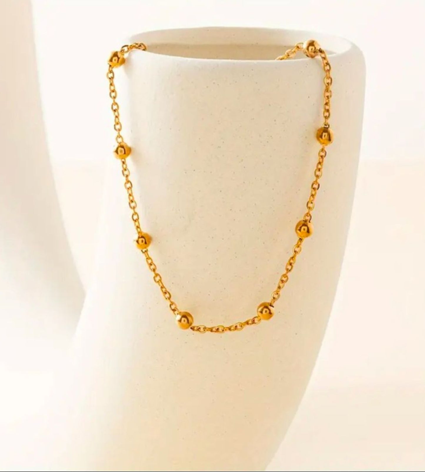 Minimalist Gold Plated Bead One Leg Anklet & Bracelet