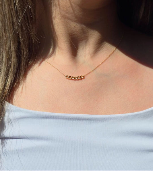 Dainty Gold Plated Chain Link Necklace