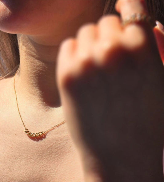 Dainty Gold Plated Chain Link Necklace