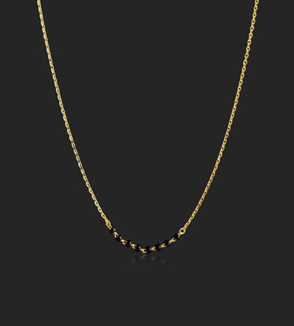 Mangalsutra Necklace with Black Beads