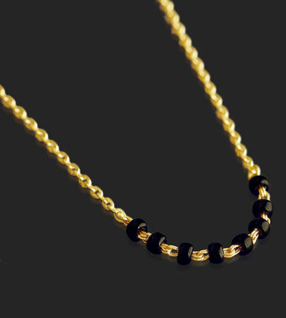 Mangalsutra Necklace with Black Beads
