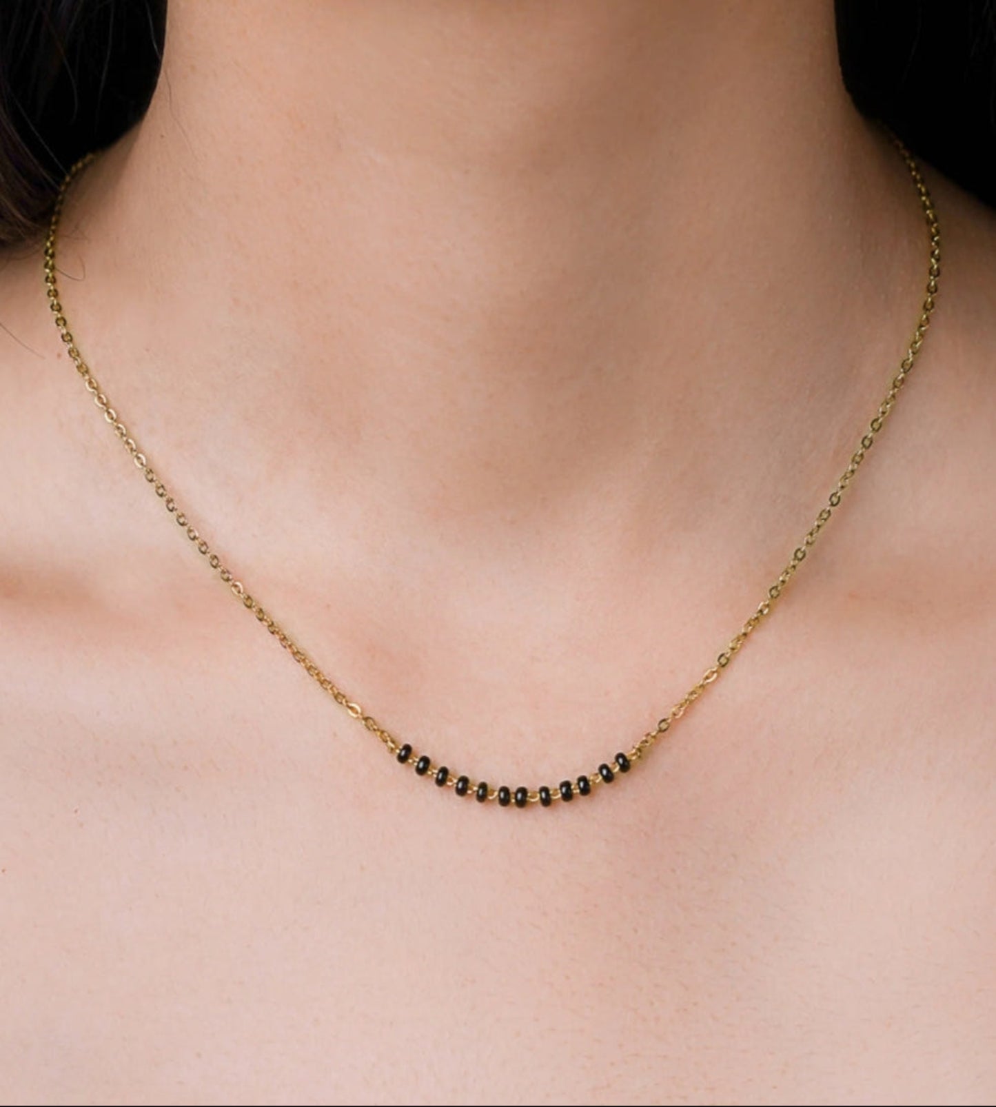 Mangalsutra Necklace with Black Beads