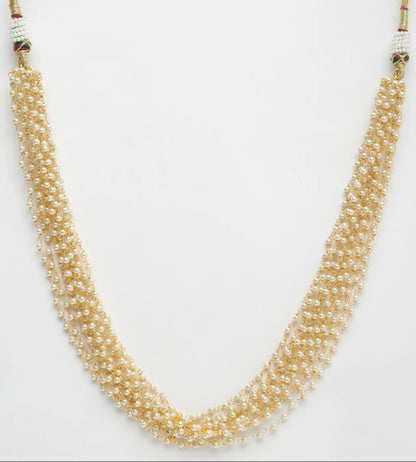 Multi Strand Pearl Beaded Statement Necklace for Women