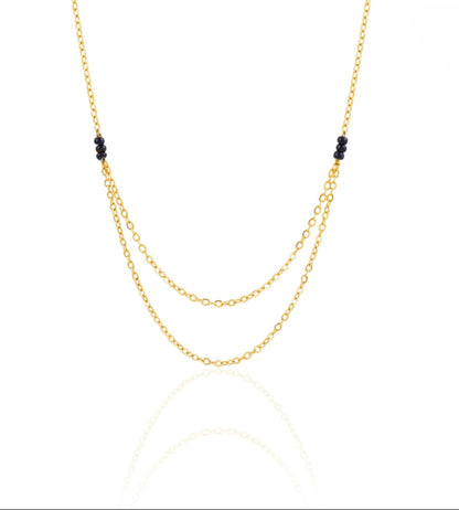 Half Dual Layer Gold Plated Mangalsutra Necklace