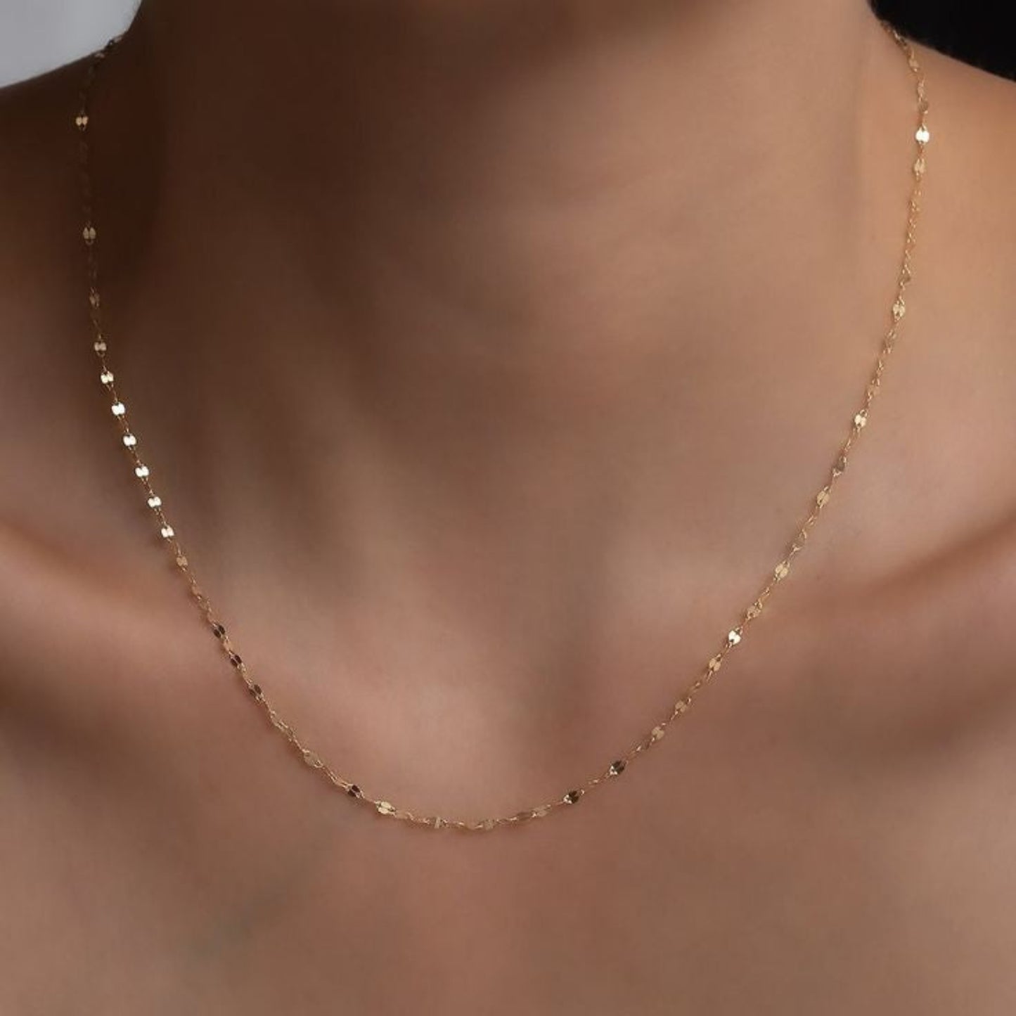 Minimalist Gold Dainty Chain Necklace